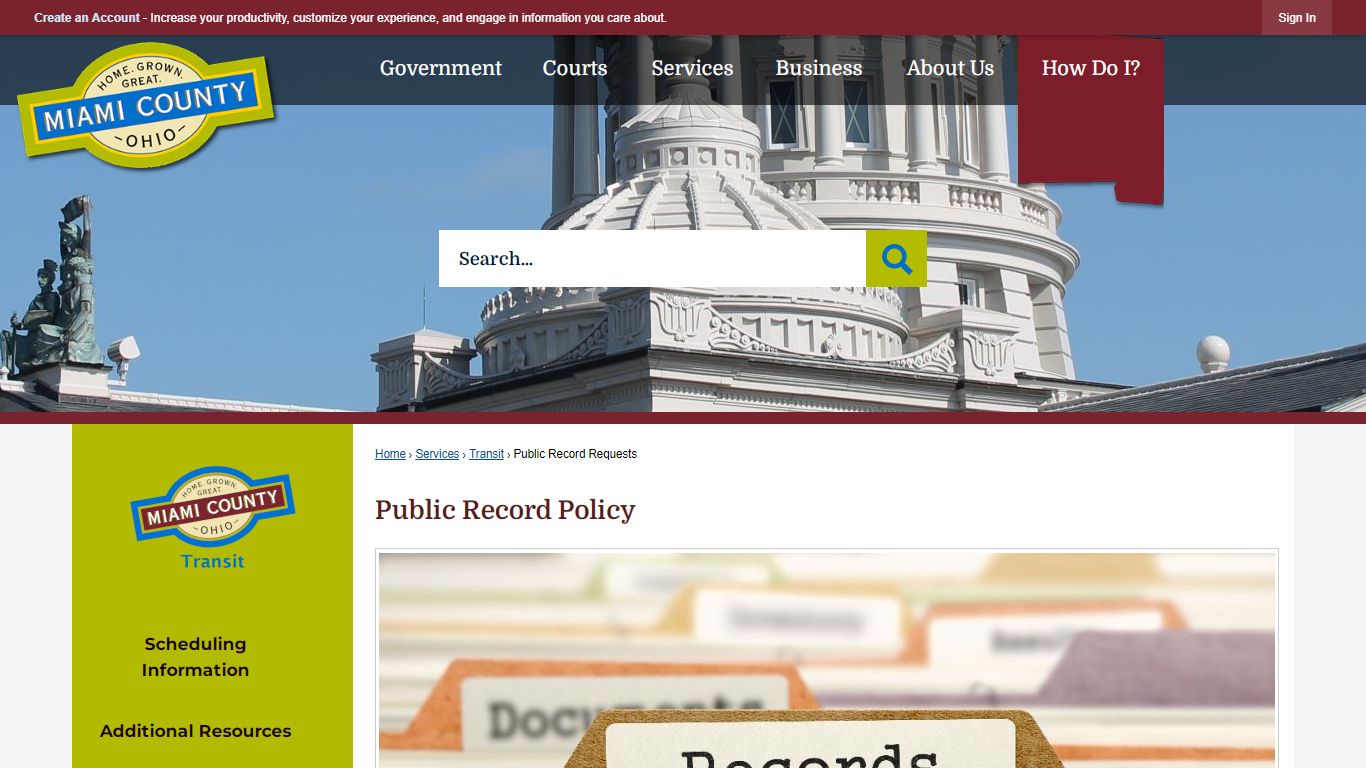 Public Record Policy | Miami County, OH - Official Website